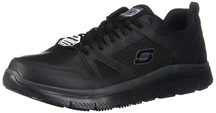 comfortable black slip resistant shoes